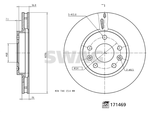 Disc frana SWAG 33100915